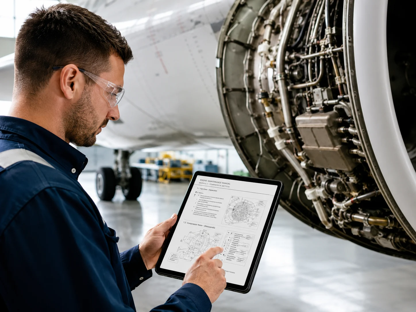 TwinWorks interactive technical documentation interface guiding a technician